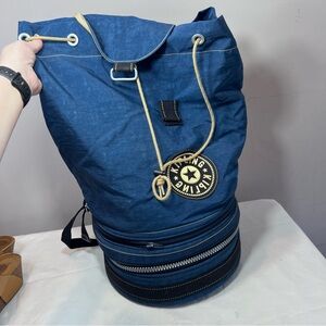 Vintage blue xl Kipling camera photography convertible backpack